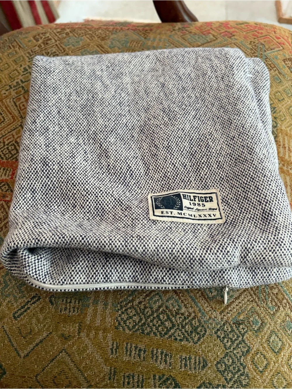 Tommy Hilfiger Heather Gray Knit Throw